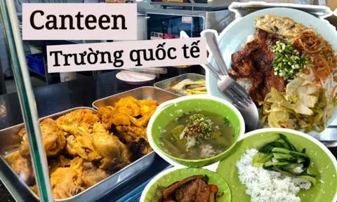 Check VAR cơm canteen trường quốc tế nhưng giá "quốc nội": 35k là được suất cơm đầy ú ụ, bố mẹ ở nhà nhìn cũng thấy yên tâm