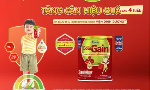 ColosGain giúp trẻ tăng cân sau 4 tuần theo kết quả nghiên cứu từ Viện Dinh Dưỡng